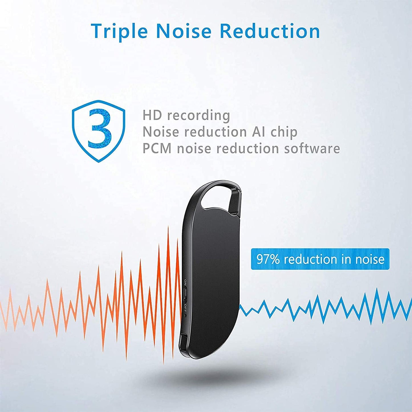 Voice Recorder Vandlion Activated with Triple Noise Reduction Small Audio for Lecture Interview Meeting
