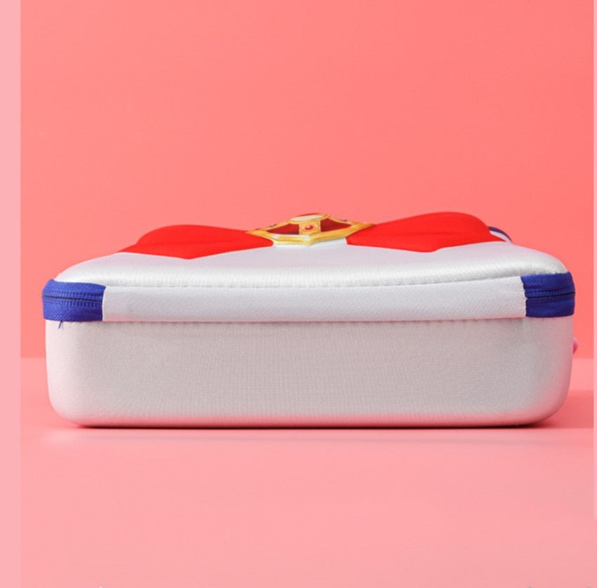 Anime Tsukino Usagi 3D Cartoon Bow Shoulder Bag Makeup Pouch Lolita Sailor Moon Zipper high-capacity Travel Crossbody Bags
