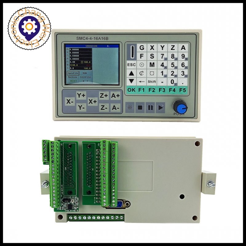 CNC controller SMC4-4-16A16B offline controller 50KHZ CNC 4 Axis Breakout Board Carving Engraving Machine Control System Card