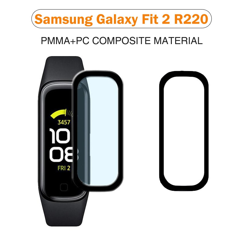 100Pcs/Pack Film For Samsung Galaxy Fit 2 Screen Protector Film 3D Curved Protective For Galaxy Fit2 R220 Smart Band Accessories
