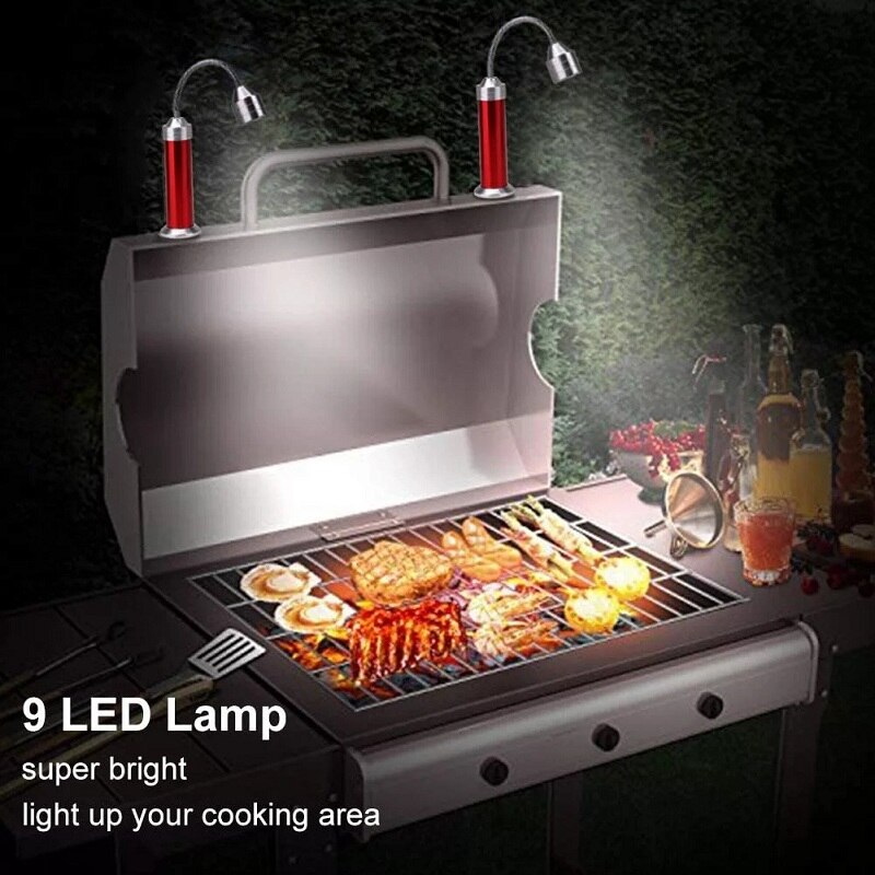 Led Flashlight Outdoor Lighting Barbecue Lamp Magnetic Hose Lamp 360° Adjustable Barbecue Lamp Outdoor Barbecue Lighting Tool