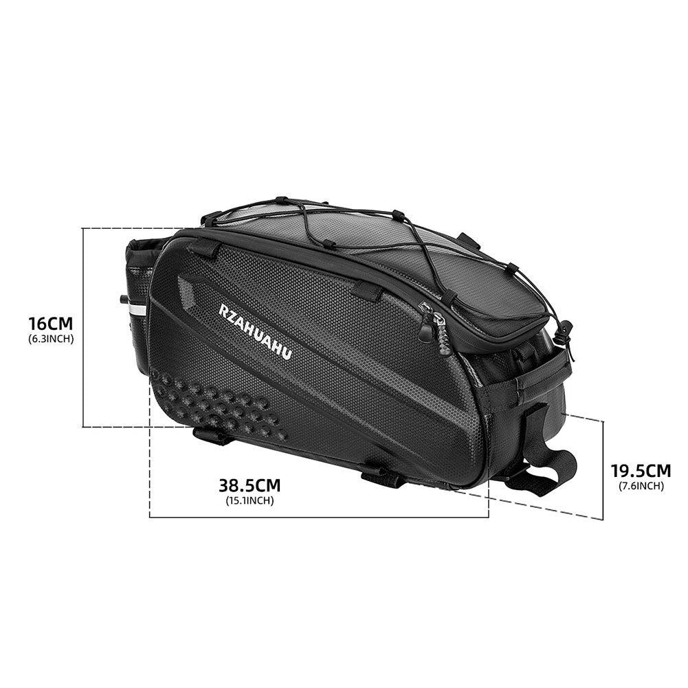 RZAHUAHU Bicycle Trunk Bag Large Capacity Multifunctional Cycling Mountain Bike Saddle Rear Rack Luggage Carrier Tail Seat Bag