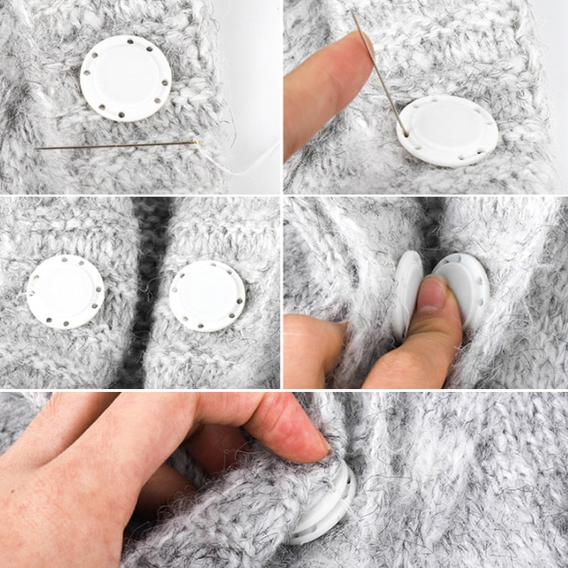 A Pair Invisible Magnet Buttons Sewing Accessories Jacket Cardigan Concealed Buckle Handwork Clothing Decoration Buttons