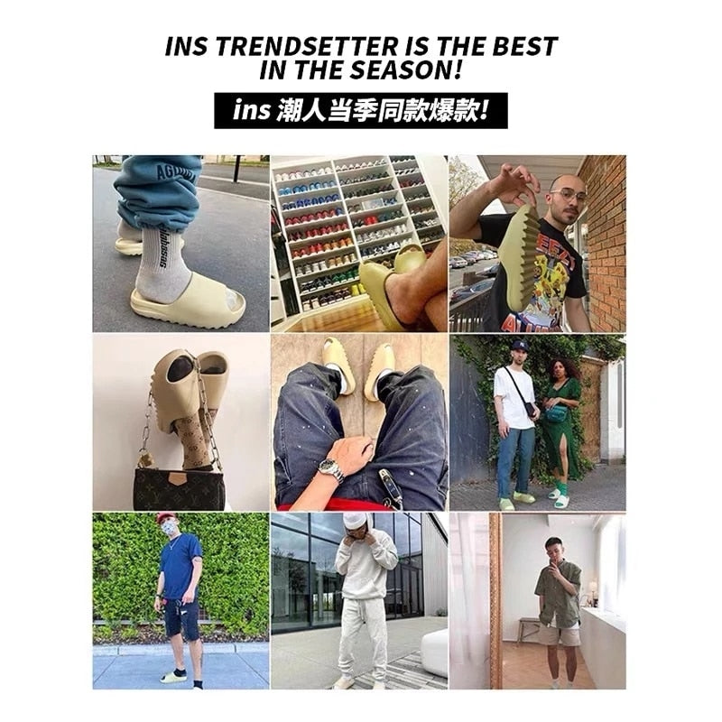 Summer Men Women Beach Slippers Luxury Brand Fashion Sandals Outdoor Indoor Non-Slip New Designer Ladies Slides Platform Shoes