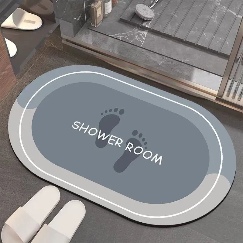 Super non-slip fast drying absorbent round floor mat for bathroom and kitchen
