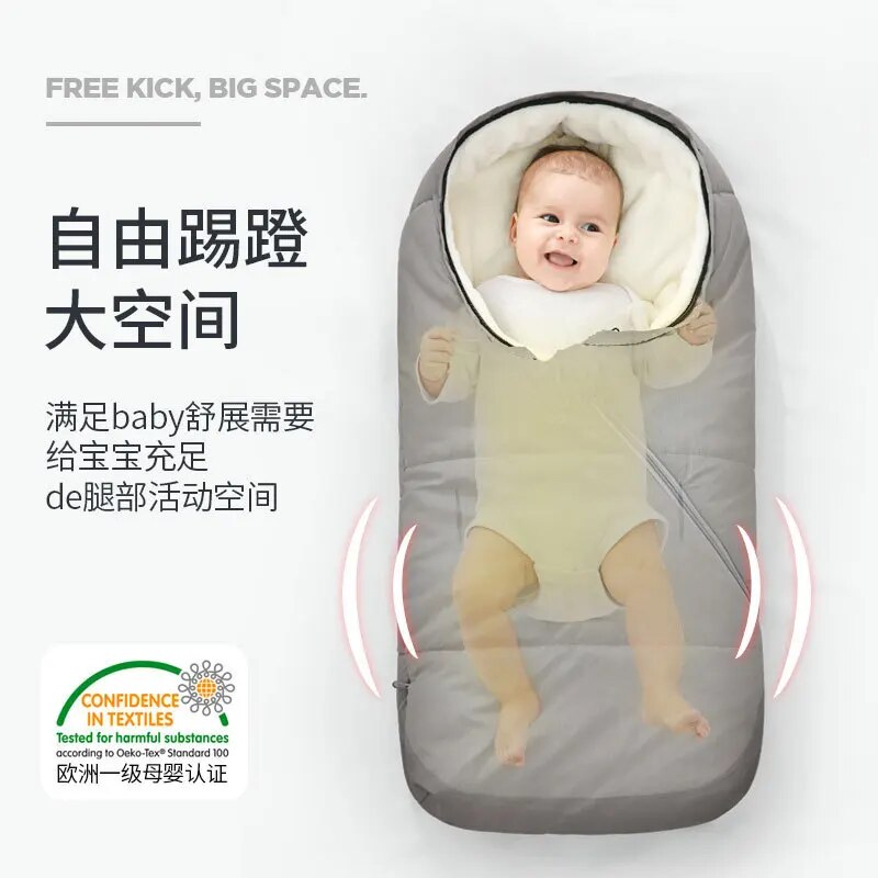 Baby Stroller Sleeping Bag Dual-Purpose Blanket Out Pijama Winter Thickened Warm Products Anti-Kick Quilt Sac De Couchage Enfant