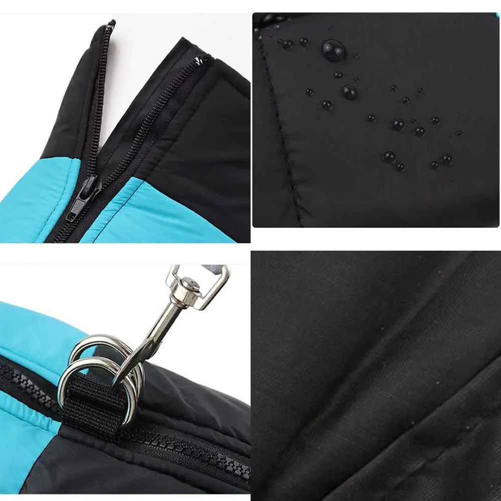 Winter Dog Pets Clothes Clothing for Small Large Dogs Waterproof Pet Jacket Dog Coat Chihuahua Padded Vest Zipper Jacket Coat