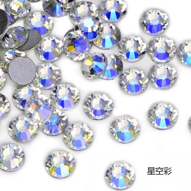 2020 New 1 Pack Flatback 3D Glass Swarovsky DIY Nails Rhinestones Art Decoration Shiny Crystal Stones Gems Manicure