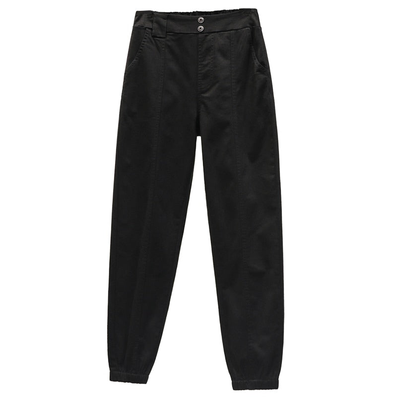 Cargo Pants  Women  High Waist  Plus Size  Casual Loose  Elastic Waist Ankle-length Army Green Black  Trousers Women 4XL 5XL