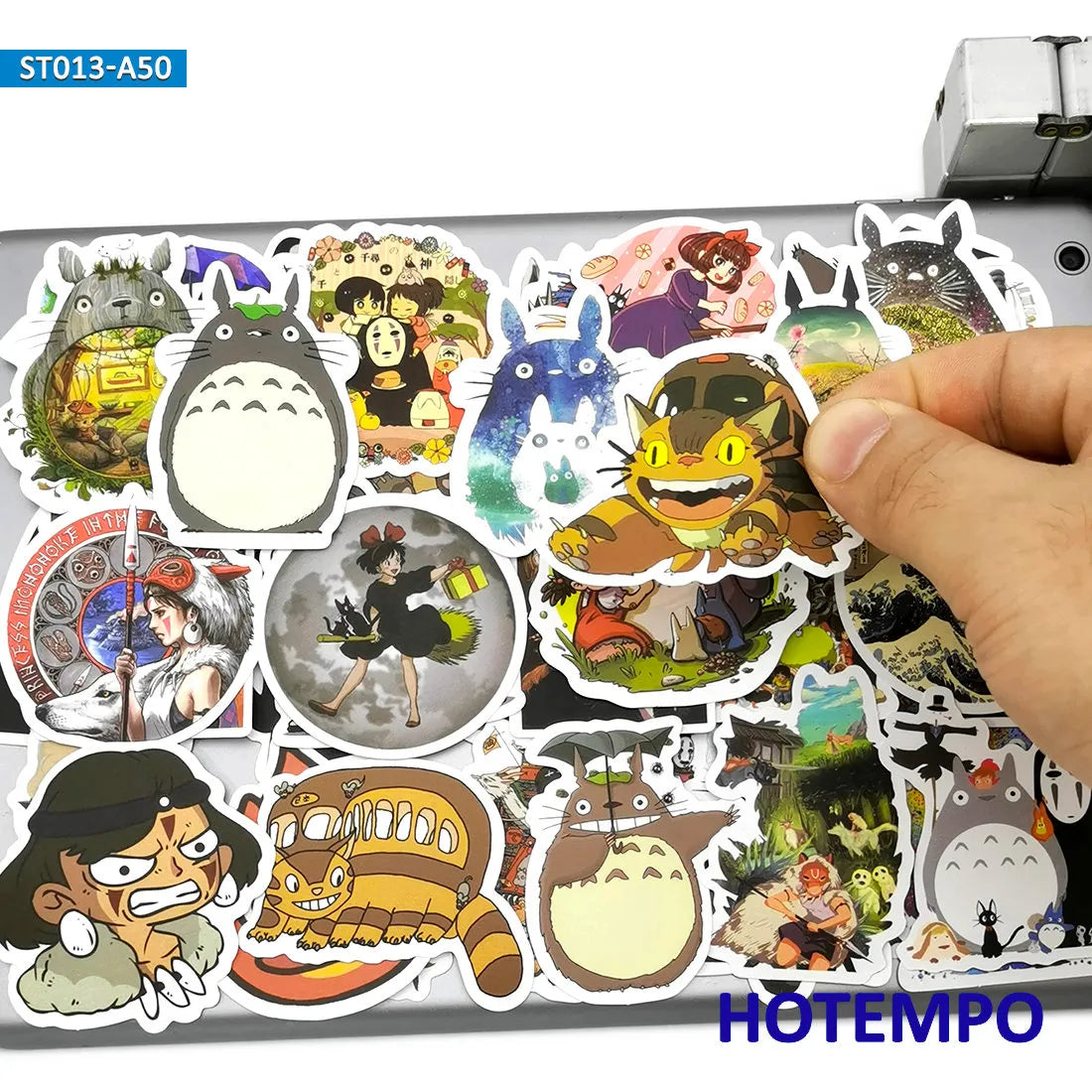 50pcs Anime Movie Manga Miyazaki Hayao Cute Cartoon Stickers Toys for Kids Mobile Phone Laptop Luggage Skateboard Decal Stickers