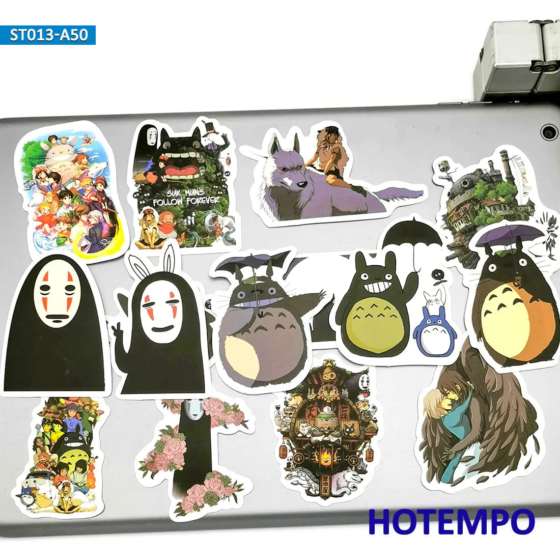 50pcs Anime Movie Manga Miyazaki Hayao Cute Cartoon Stickers Toys for Kids Mobile Phone Laptop Luggage Skateboard Decal Stickers