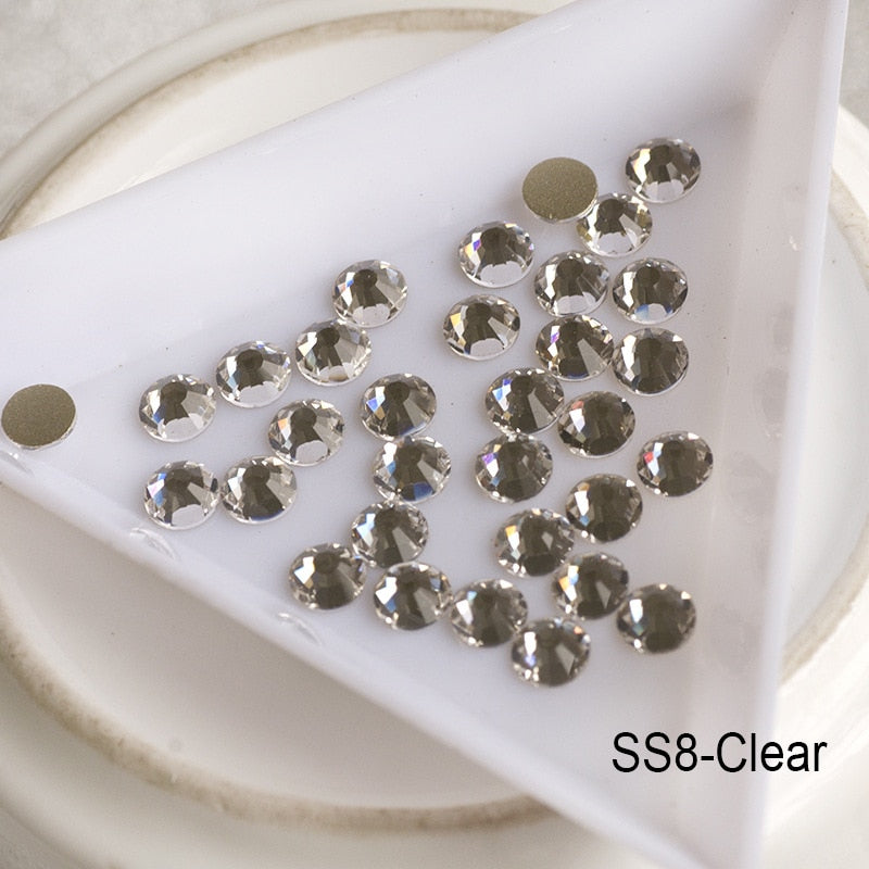 2020 New 1 Pack Flatback 3D Glass Swarovsky DIY Nails Rhinestones Art Decoration Shiny Crystal Stones Gems Manicure