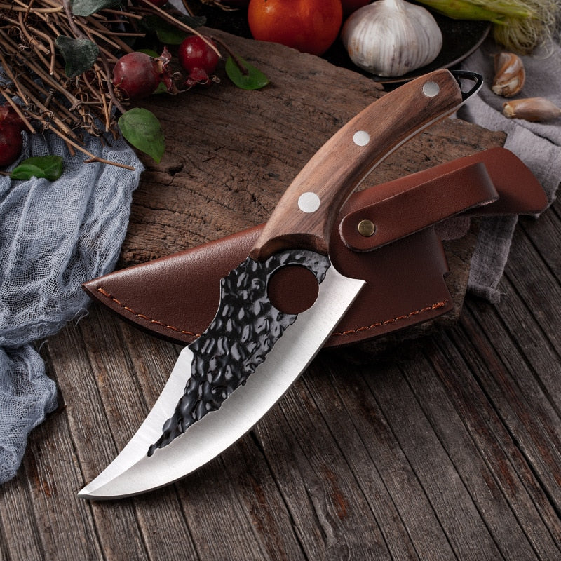 6'' Meat Cleaver Butcher Knife Stainless Steel Hand Forged Boning Knife Chopping Slicing Kitchen Knives Cookware Camping Kinves