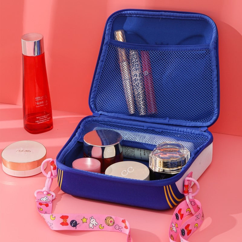 Anime Tsukino Usagi 3D Cartoon Bow Shoulder Bag Makeup Pouch Lolita Sailor Moon Zipper high-capacity Travel Crossbody Bags