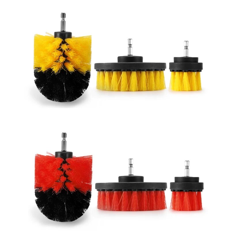 3PCs Electric cleaning brush Scrubber Cleaning Drill Nylon Brushes Tub Cleaner Kit Wood Grinding Polishing Tool D30