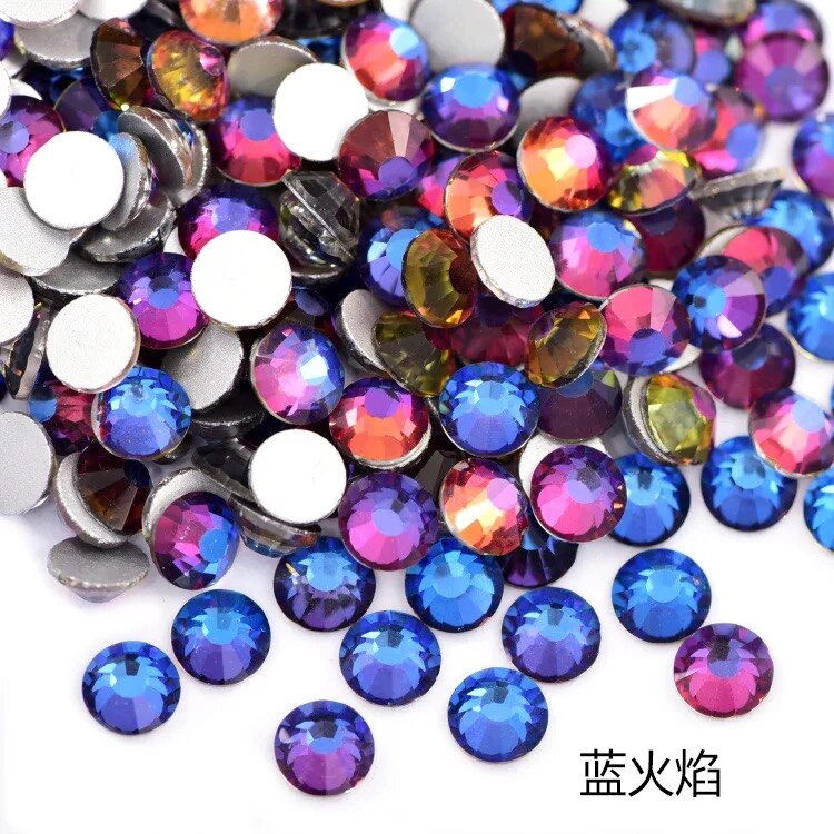 2020 New 1 Pack Flatback 3D Glass Swarovsky DIY Nails Rhinestones Art Decoration Shiny Crystal Stones Gems Manicure