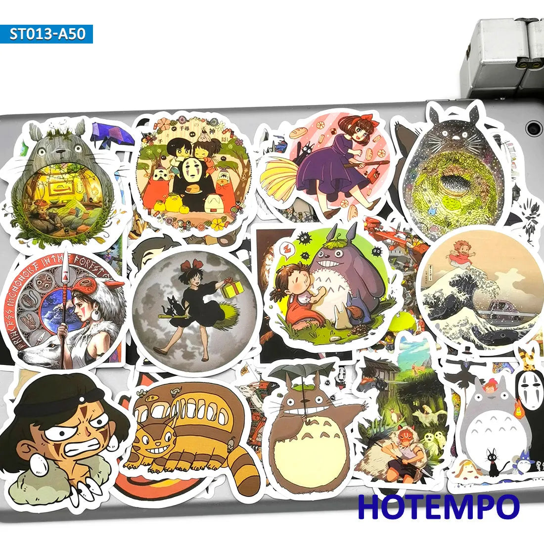 50pcs Anime Movie Manga Miyazaki Hayao Cute Cartoon Stickers Toys for Kids Mobile Phone Laptop Luggage Skateboard Decal Stickers
