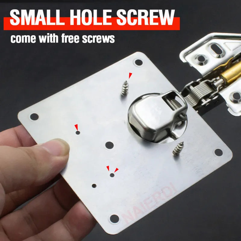 NAIERDI Stainless Steel Furniture Cabinet Door Hinge Repair Plate Drawer Window Door Door Panel Connection Repair Plate Hardware