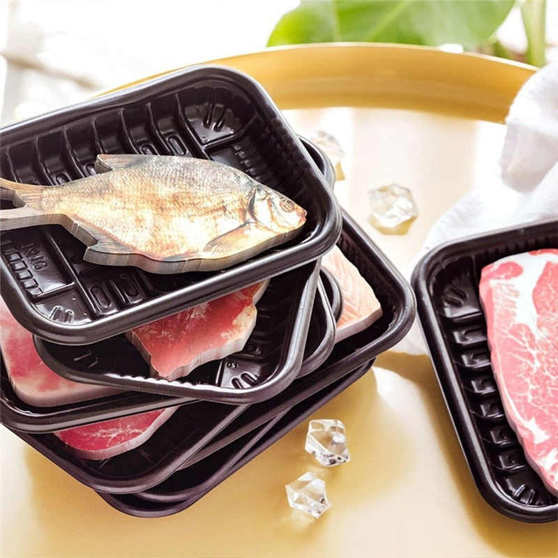 50 Pcs Novelty Funny Fish/Meat Memo Pads Cute Food Sticky Notes Planner Paper Sticker Memorandum School Supplies Stationery Gift