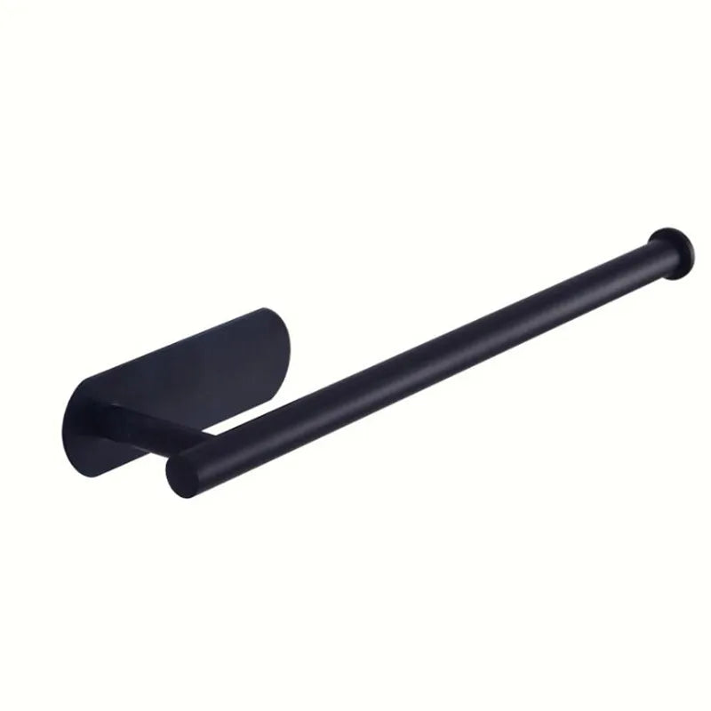 2021Kitchen bathroom New Hot Fashion Self-adhesive Tissue Roll Holder Portable Paper Towel Rack for Kitchen Bathroom Silver