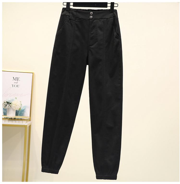 Cargo Pants  Women  High Waist  Plus Size  Casual Loose  Elastic Waist Ankle-length Army Green Black  Trousers Women 4XL 5XL