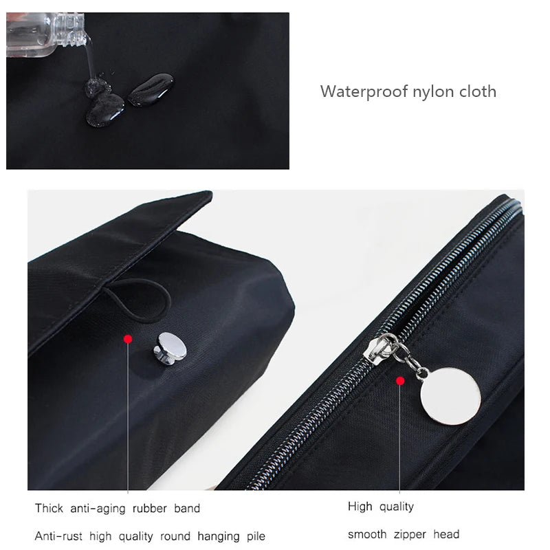 Makeup Bag Women's Cosmetic Brush Bag Travel Organizer Makeup Brushes Fold Tools Rolling Bags Waterproof Nylon Makeup Case
