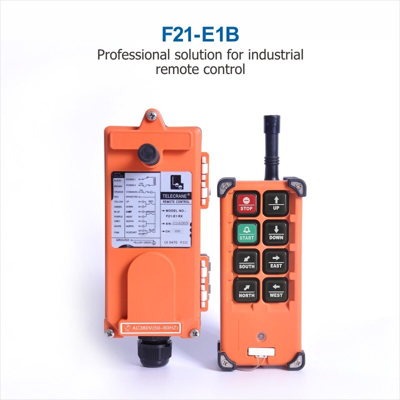 LF RF Free Shipping 220V 380V 110V 12V 24V 18-65V 65-440V Industrial Telecrane Uting Remote Control Switch F21-E1B Hoist Crane