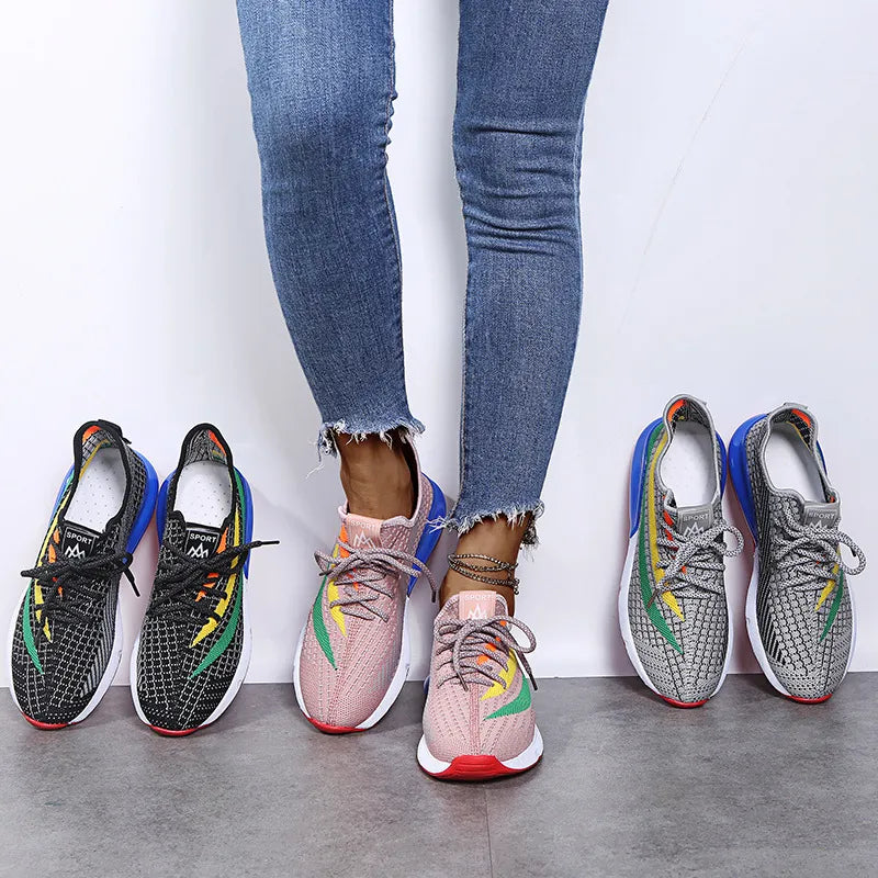 SIZE 35-43 ! Lovely Lady Flat Shoes For Women shoes & Black,Pink,Grey Soft Slip-On Breathable Light Female Shoes With Mix-Color
