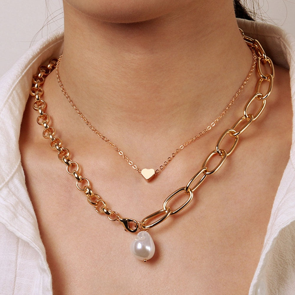Vintage Geschnitzt Münze Dicke Kette OT Schnalle Halskette Bohemian Punk Metall Münze Kragen Halsband Halskette Mode Frauen Punk Schmuck