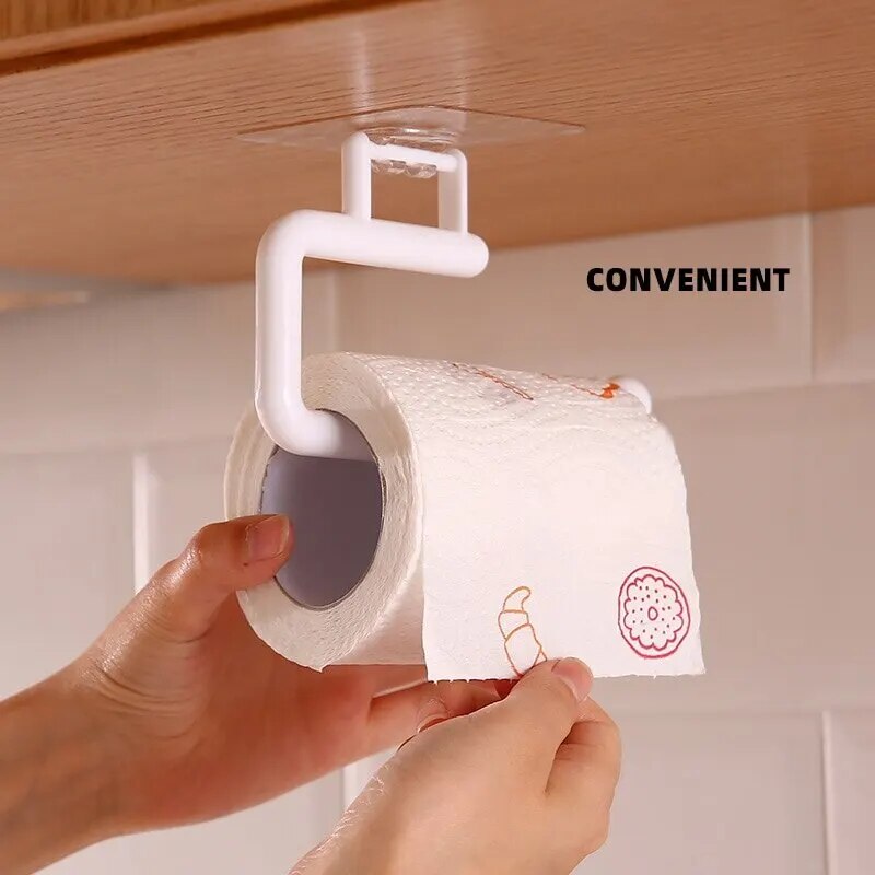 24h Ship Toilet Paper Holder Self Adhesive Bathroom Paper Towel Roll Holder for Bathroom Kitchen