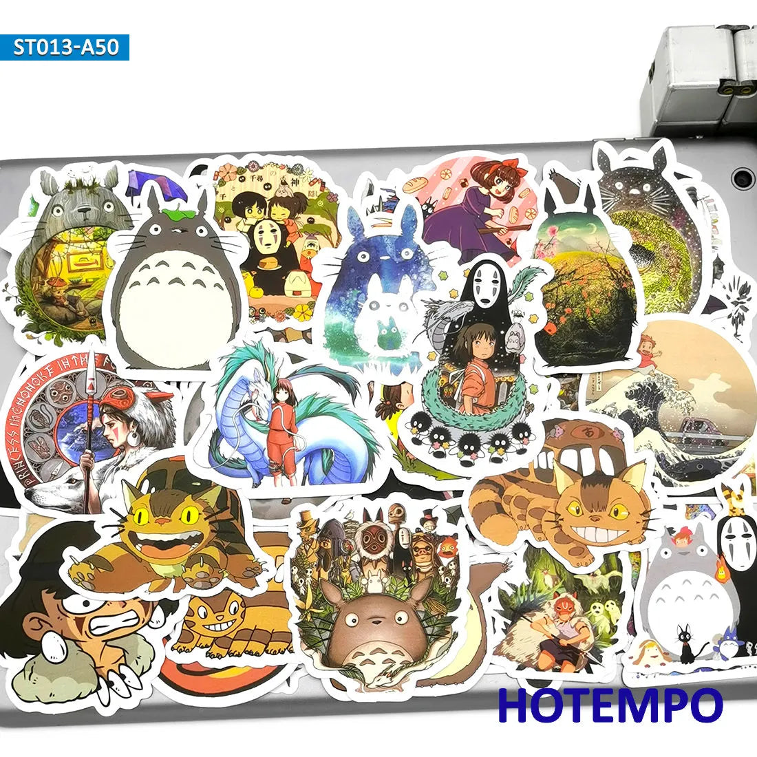 50pcs Anime Movie Manga Miyazaki Hayao Cute Cartoon Stickers Toys for Kids Mobile Phone Laptop Luggage Skateboard Decal Stickers