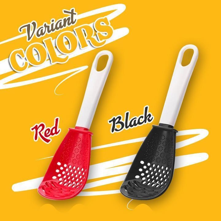 Multifunctional Cooking Spoon Kitchen Strainer Scoop to Cut Garlic Hanging Hole Innovative Potato Garlic Press kitchen Accessory