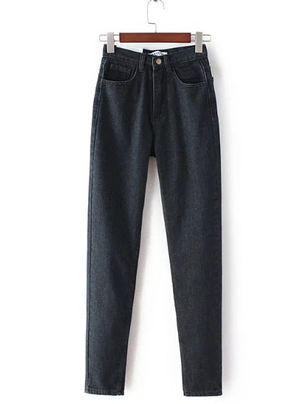 GCAROL Women High Waist Denim Jeans Vintage Slim Mom Style Pencil Jeans High Quality Basic Denim Pants For 4 Season