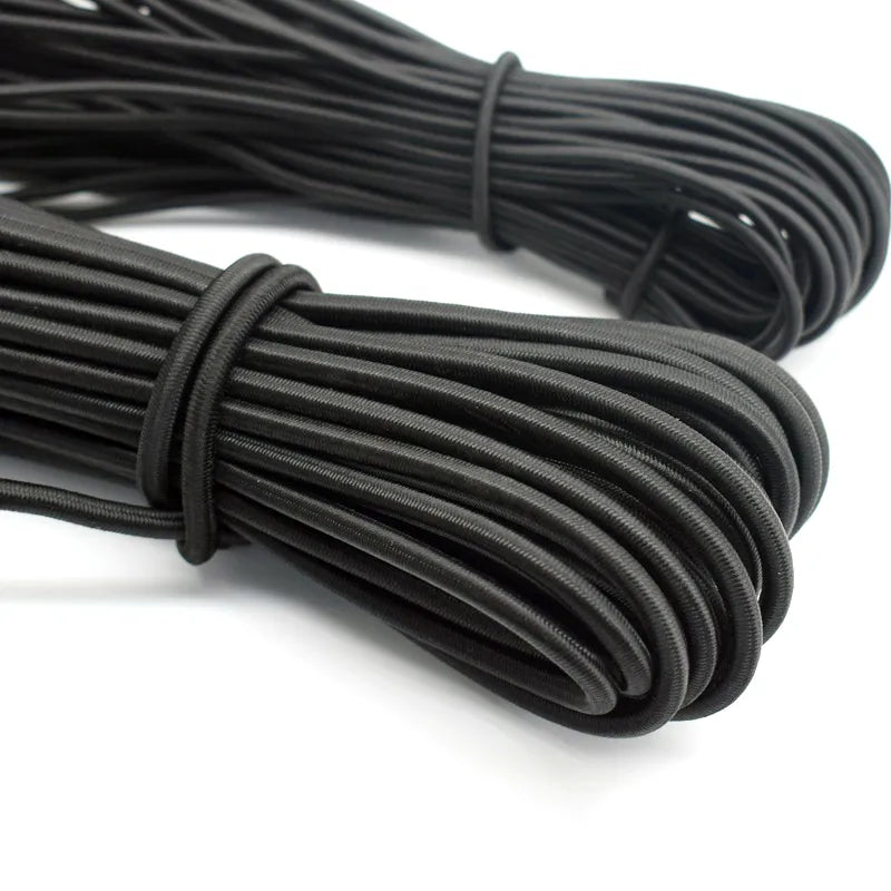 1/2/3/4/5mm High-Quality Round Elastic Band Cord Elastic Rubber white black Stretch rubber For Sewing Garment DIY Accessories