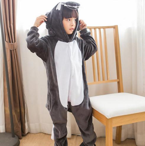 Unicorn Pajamas Onesie Kids Kigurumi Pyjama Panda Licorne Stitch Pijama Boy Girl Flannel Pajama Christmas Party Cosplay Clothes