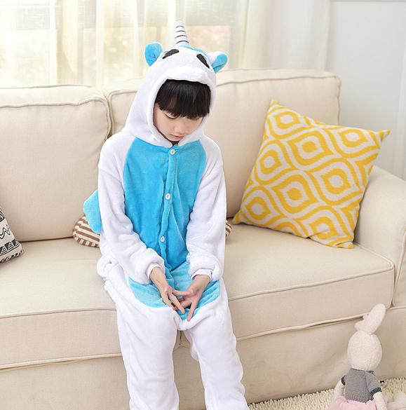 Unicorn Pajamas Onesie Kids Kigurumi Pyjama Panda Licorne Stitch Pijama Boy Girl Flannel Pajama Christmas Party Cosplay Clothes