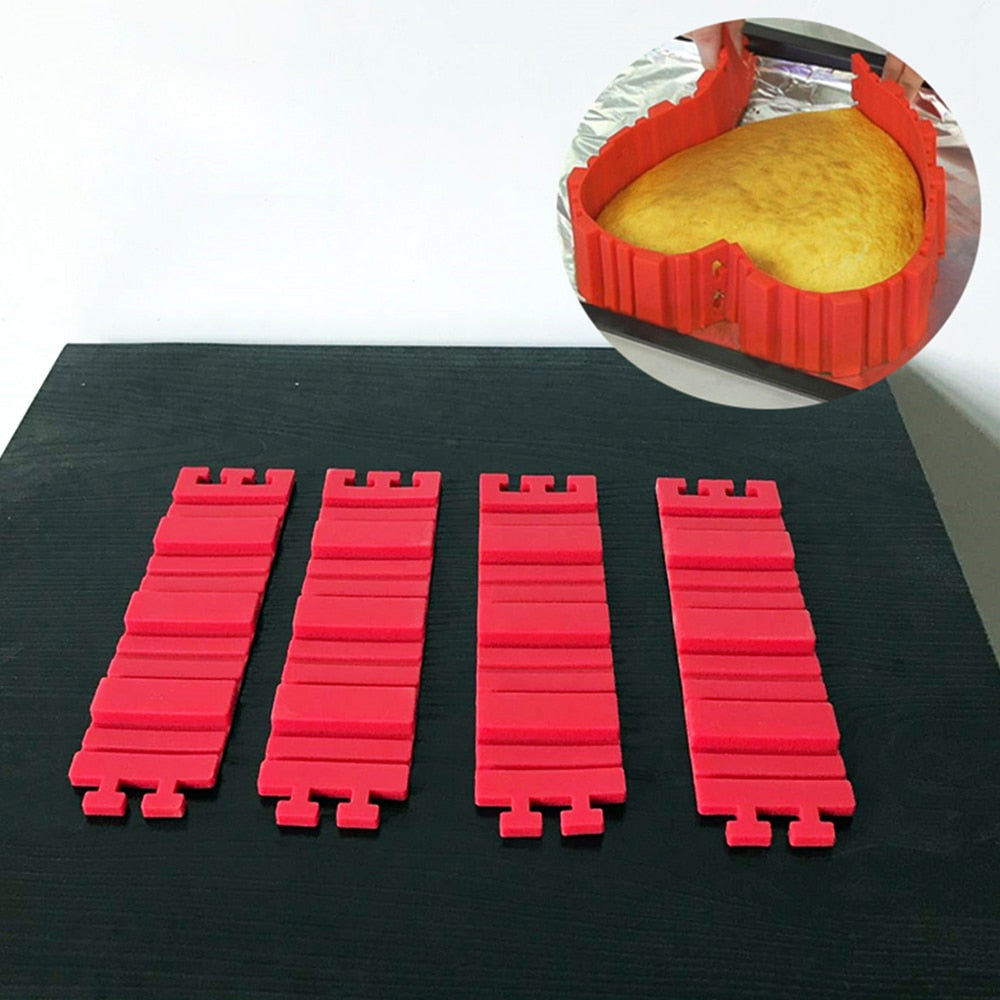 4 יח'\סט קסם עוגת עובש רב סגנון DIY פאזל סיליקון עובש לחם עוגת עובש עוגת סיליקון צורת אפיית כלי