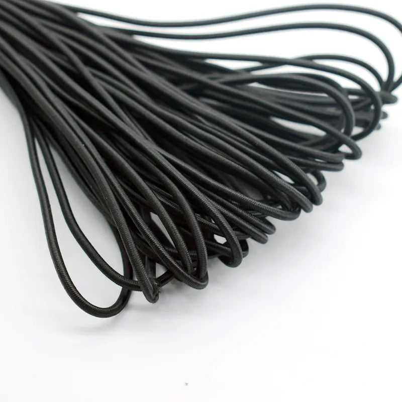 1/2/3/4/5mm High-Quality Round Elastic Band Cord Elastic Rubber white black Stretch rubber For Sewing Garment DIY Accessories