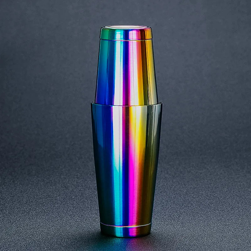 Stainless Steel Cocktail Boston Bar Shaker: 2-piece Set: 18oz Unweighted & 28oz