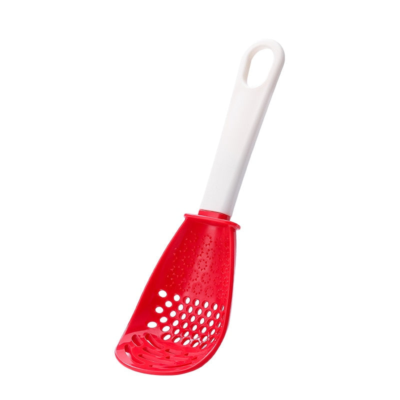 Multifunctional Cooking Spoon Kitchen Strainer Scoop to Cut Garlic Hanging Hole Innovative Potato Garlic Press kitchen Accessory