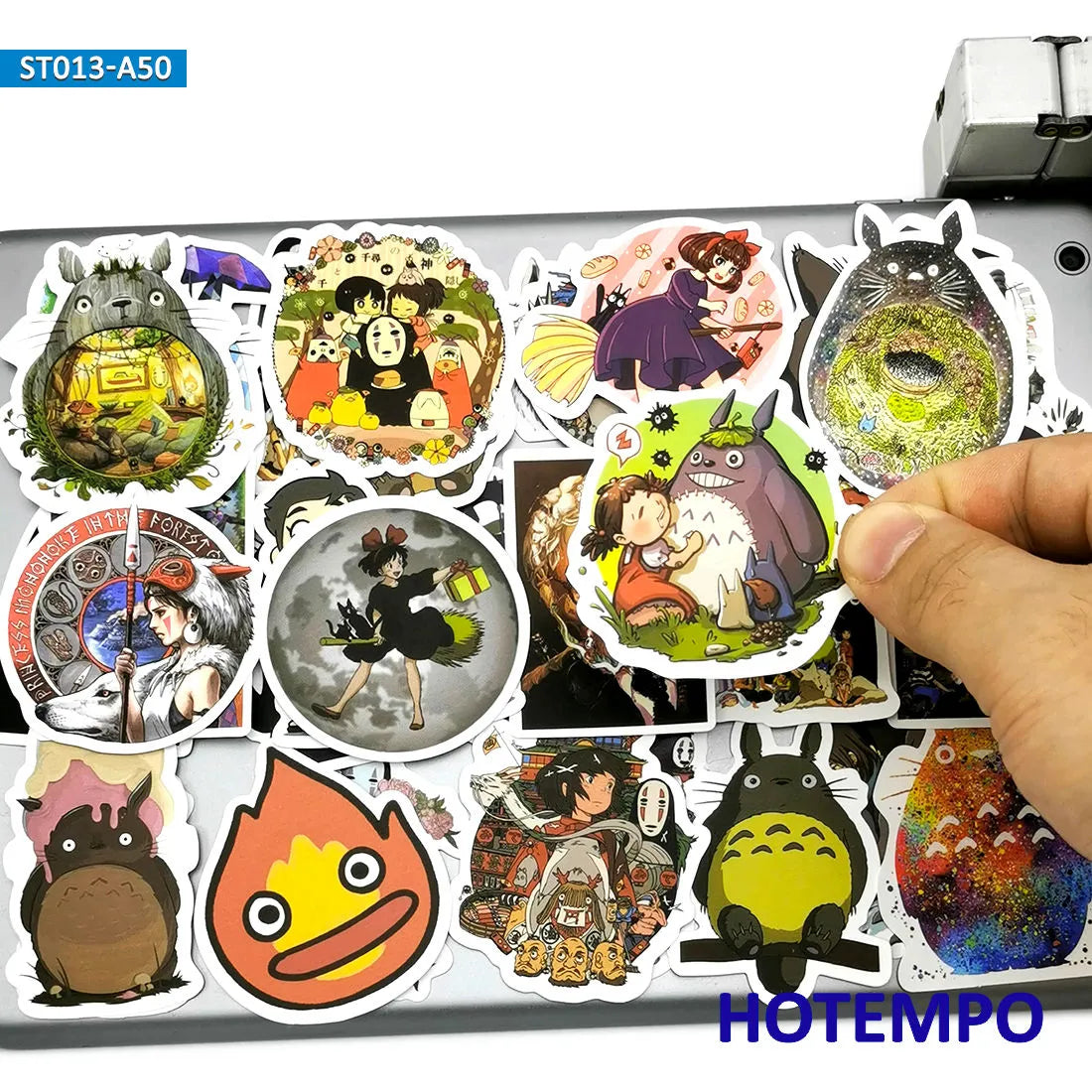 50pcs Anime Movie Manga Miyazaki Hayao Cute Cartoon Stickers Toys for Kids Mobile Phone Laptop Luggage Skateboard Decal Stickers