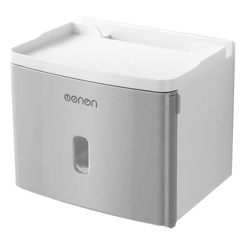 Toilet Paper Roll Holder Wall Mounted Paper Towel Holder Bathroom Tissue Box Storage Rack Waterproof Shelf Bathroom Accessories