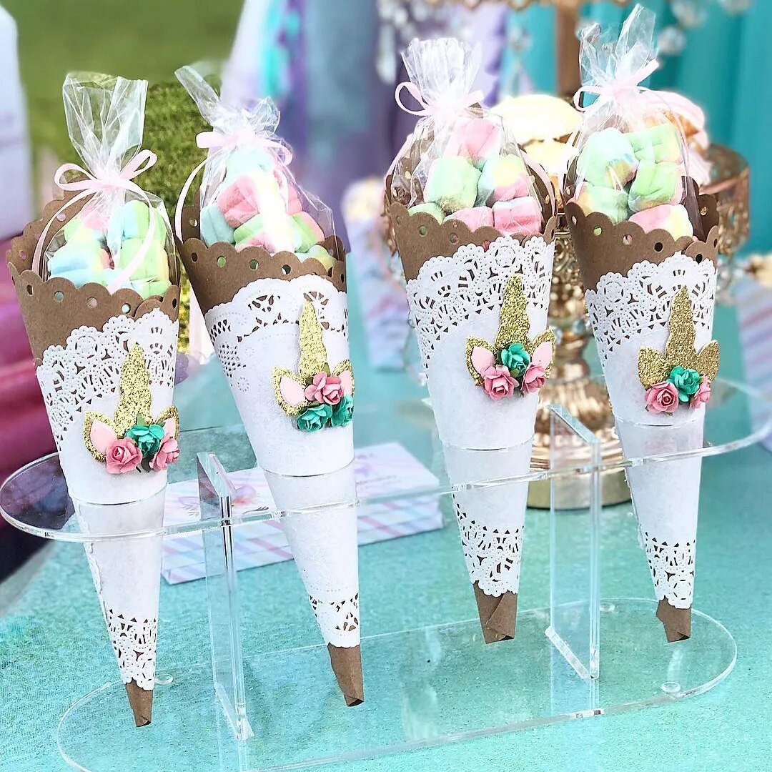 20/50pcs Rabbit Gift Bags Cones Transprant Plastic Bag Carrot Candy Bags Kids Birthday Party Decoration Easter Party Decorations