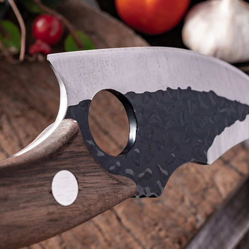 6'' Meat Cleaver Butcher Knife Stainless Steel Hand Forged Boning Knife Chopping Slicing Kitchen Knives Cookware Camping Kinves