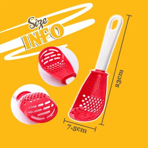 Multifunctional Cooking Spoon Kitchen Strainer Scoop to Cut Garlic Hanging Hole Innovative Potato Garlic Press kitchen Accessory
