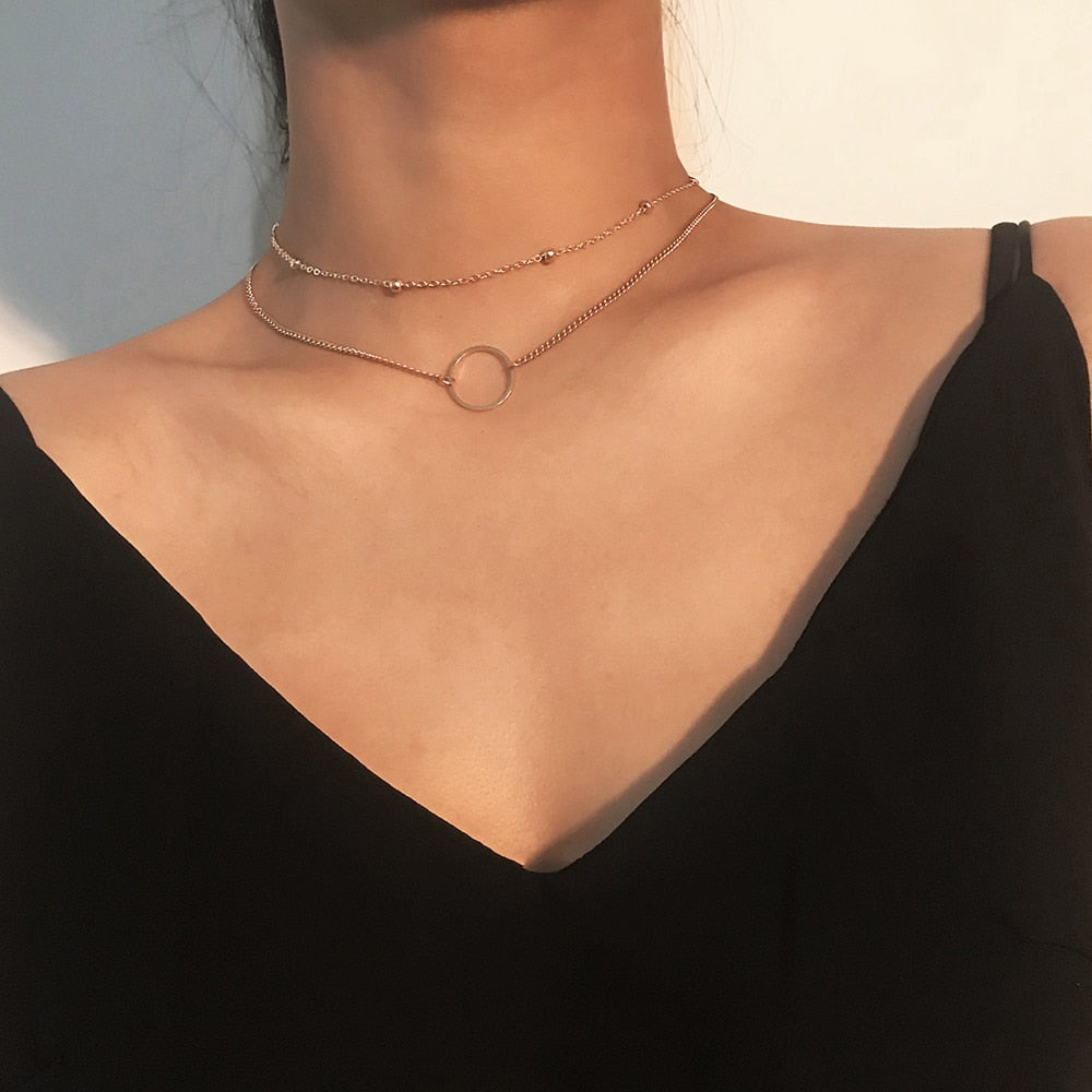 Vintage Geschnitzt Münze Dicke Kette OT Schnalle Halskette Bohemian Punk Metall Münze Kragen Halsband Halskette Mode Frauen Punk Schmuck