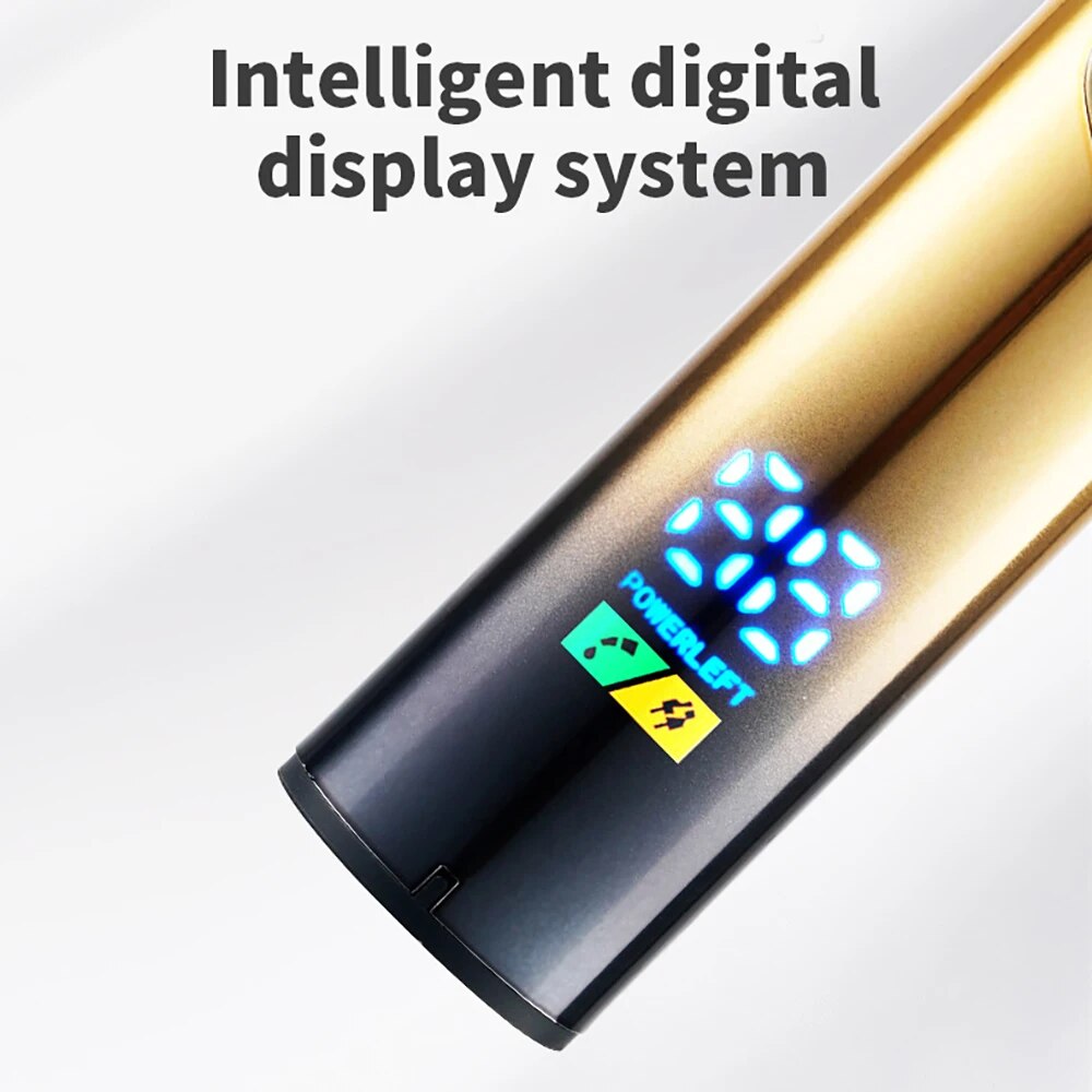 HC-228 LCD Digital Display Home Hair Clipper Retro Oil Head T9 Engraving Adults Children House Rechargeable Tousle Clippers 5W