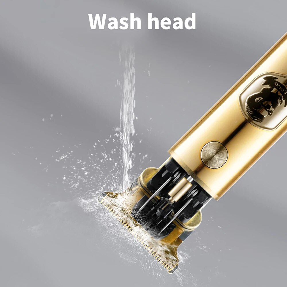 HC-228 LCD Digital Display Home Hair Clipper Retro Oil Head T9 Engraving Adults Children House Rechargeable Tousle Clippers 5W