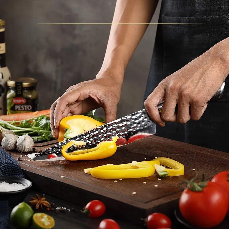 Kitchen Knives 7 8 inch Chinese Cleaver Chef Knife Full Tang Chopping Knife Vege Slicer 7CR17 Frozen Meat Cutter Butcher Knifes
