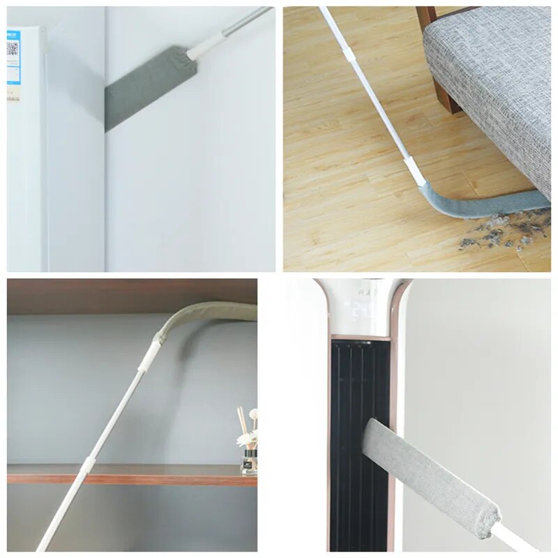 Limpieza Hogar Bedside Dust Brush Stair Corner Household Artifacts Bed Bottom Gap Clean Fur Hair  Dusty Magic Microfiber Duster